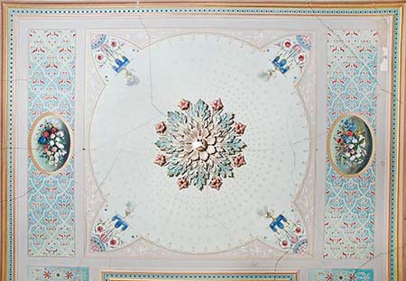 Ceiling decoration of Anna Maria Greenlaw’s boudoir, Villa Alba