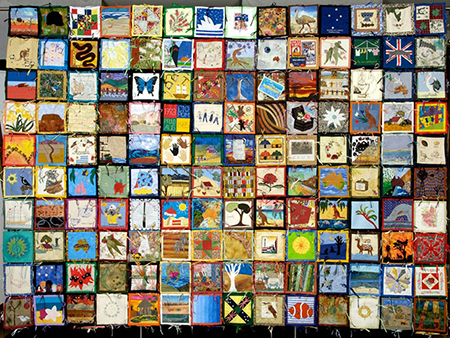 Quilt made up of 140 individual squares