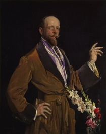 Self-portrait with Gladioli painting by Lambert