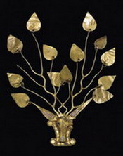 Gold headdress ornament from Inner Mongolia, Northern dynasties