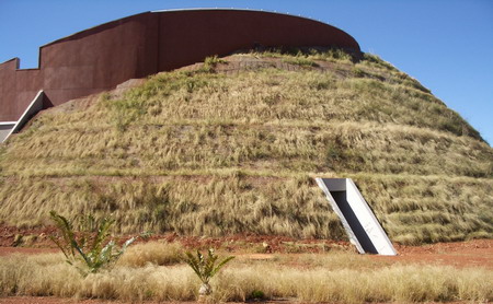 The tumulus Visitors' Centre at Maropeng