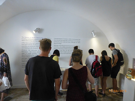 Visitors to the Museum of Broken Relationships, Zagreb