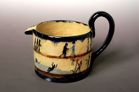 Glazed earthenware 'proclamation jug', 1928
    by Violet Mace, Queen Victoria Museum and Art Gallery, Launceston
  
