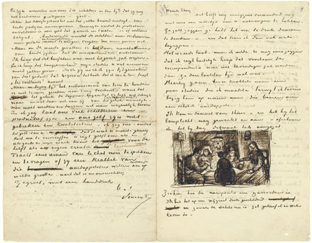Letter by Vincent van Gogh to his brother Theo, 9 April 1885
    Vincent van Gogh (1853-1890)
    Van Gogh Museum, Amsterdam (Vincent van Gogh Foundation) 
    
  