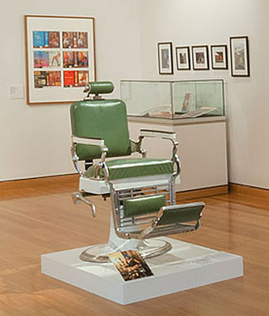 A barber’s chair that was used to create ‘religiously inspired erotic images’