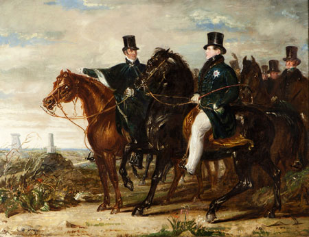 The Duke of Wellington Showing the Prince Regent (later George IV) the Battlefield of Waterloo, 1844