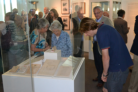 Visitors examine a variety of documents associated with the founding of Canberra
