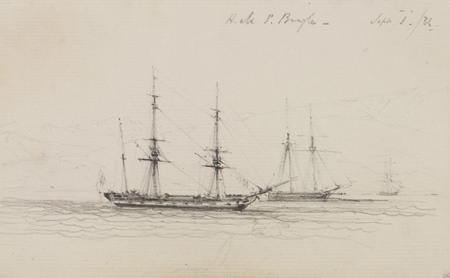 Sketch of HMS Beagle