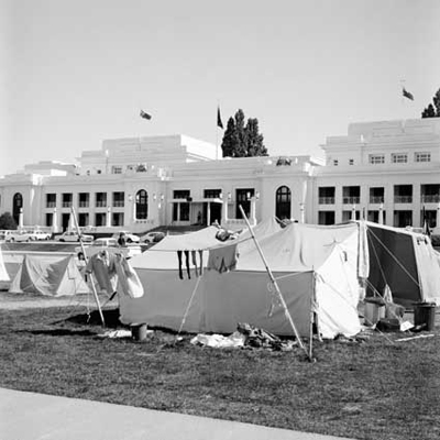 Aboriginal Tent Embassy, Canberra, 1972