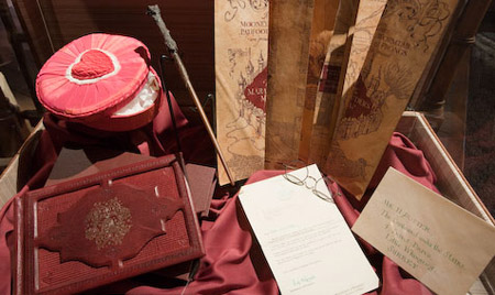 Harry Potter's wand, glasses, Hogwarts™ acceptance letter, Marauder's Map™ and other personal effects