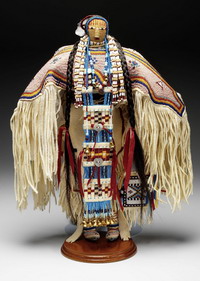 Beaded American Indian Figure