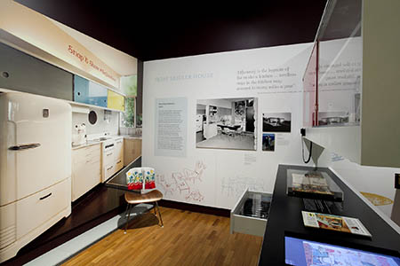 The kitchen from Rose Seidler House on display in Eat your History
