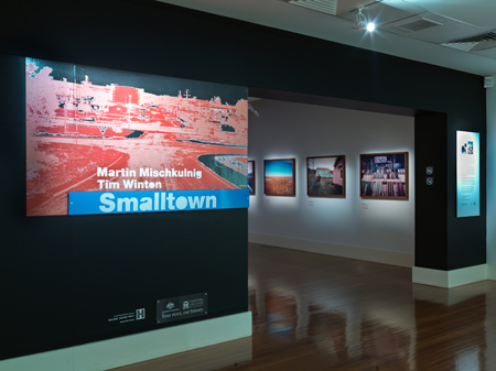 Entry wall of Smalltown exhibition at the National Archives of Australia, Canberra