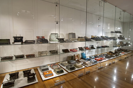 One man’s treasure: an eclectic collection of typewriters on display in the exhibition, From A to Z: Robert Messenger’s Typewriters